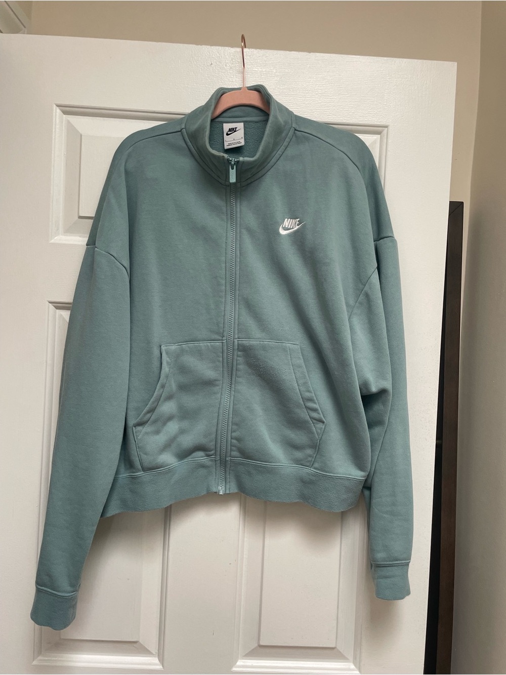 Nike Seafoam Green Full-Zip Sweatshirt